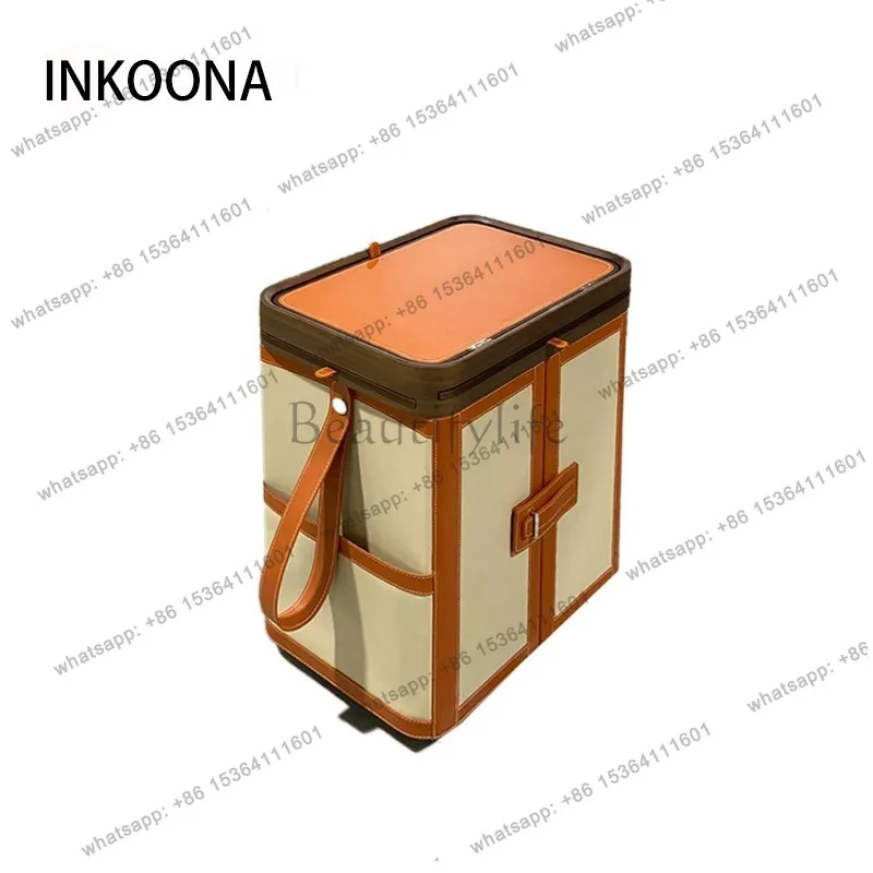 LD Italian reading rack decorative cabinet living room bedroom solid wood hard foreskin storage cabinet