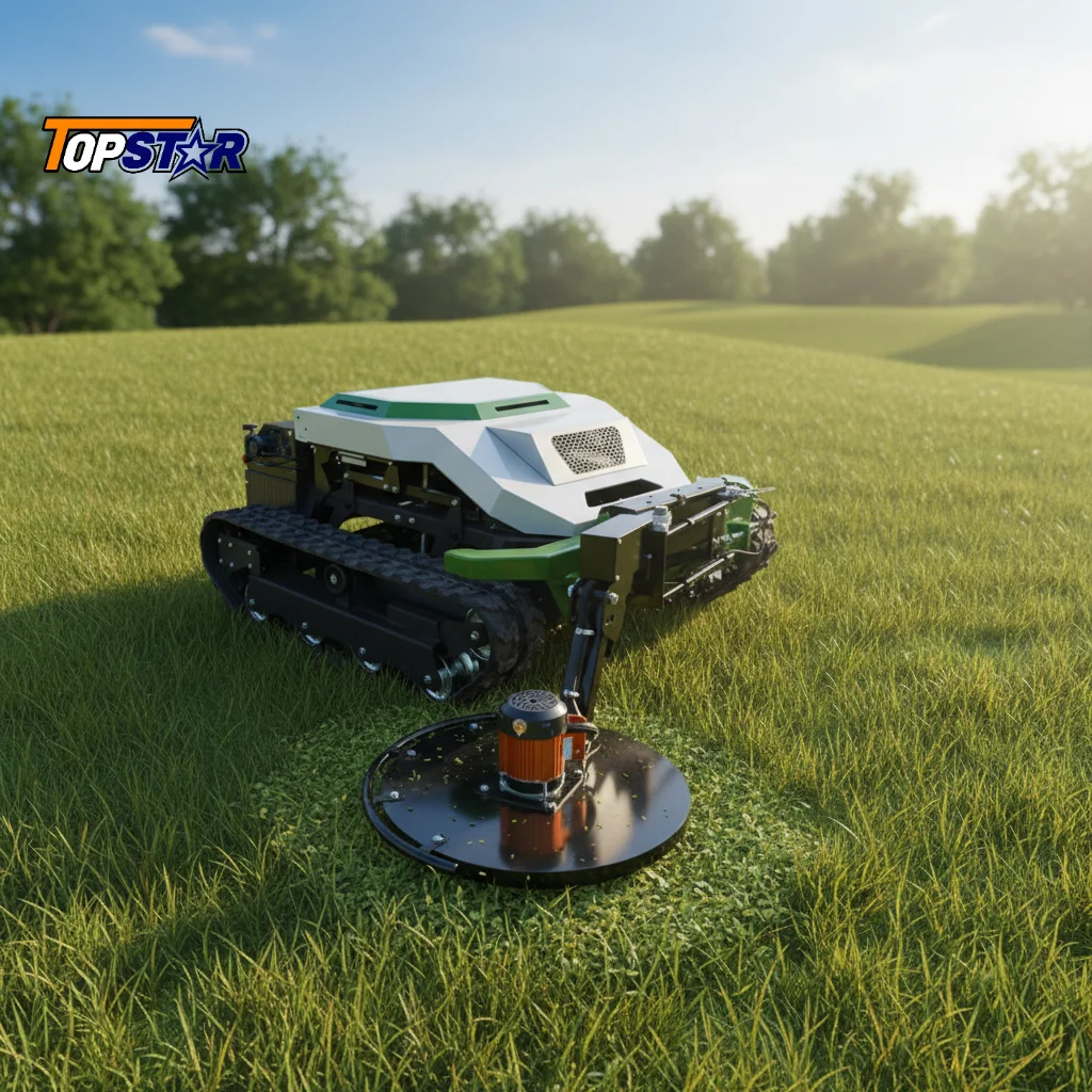 

Cordless RC Crawler Mower Battery Powered Automatic Mowing Machine for Home Garden Large Yard