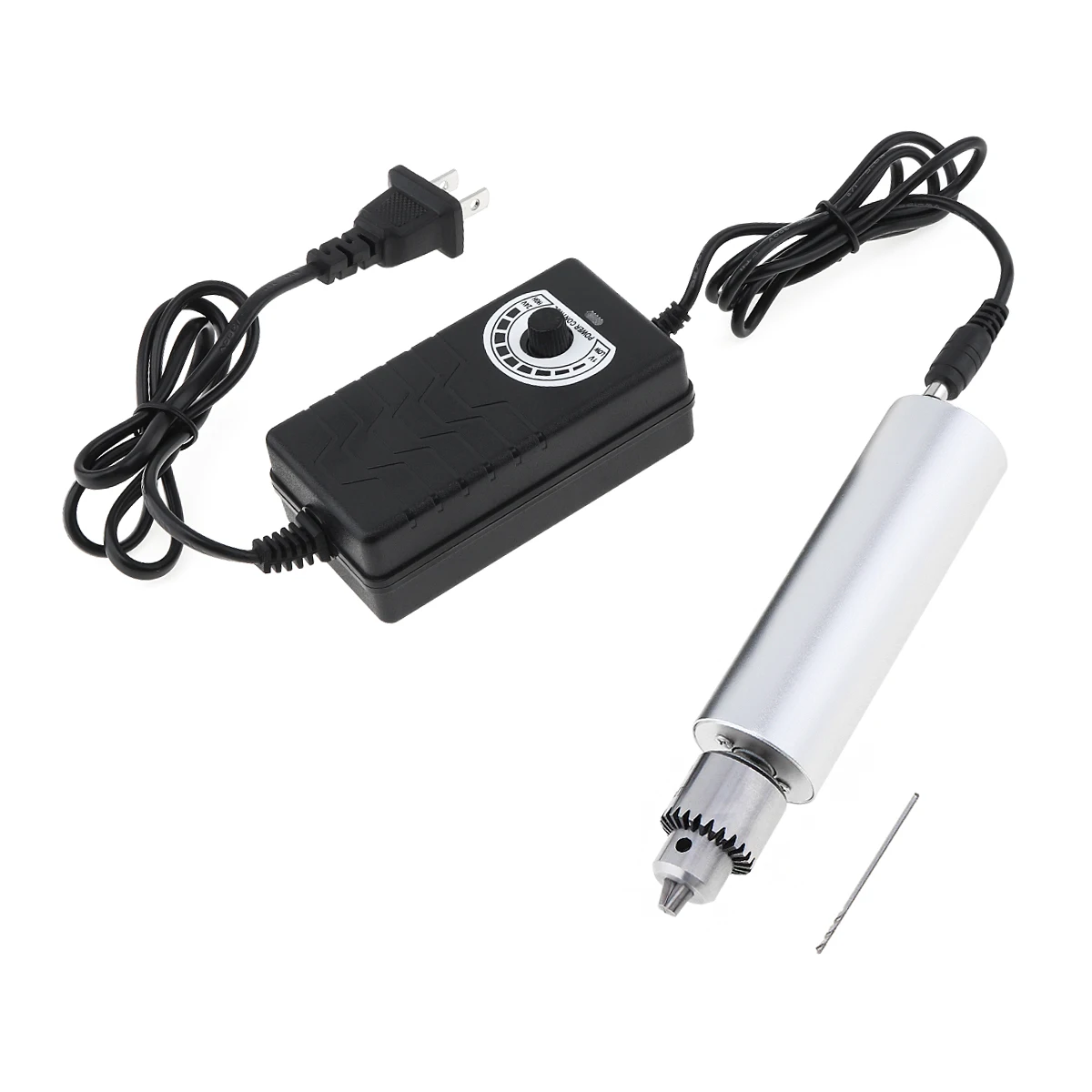 DC 3V-24V Electric Hand Drill 385 Motor Rotary Tool with JTO Chuck and Adjustable Power Adapter for Circuit board