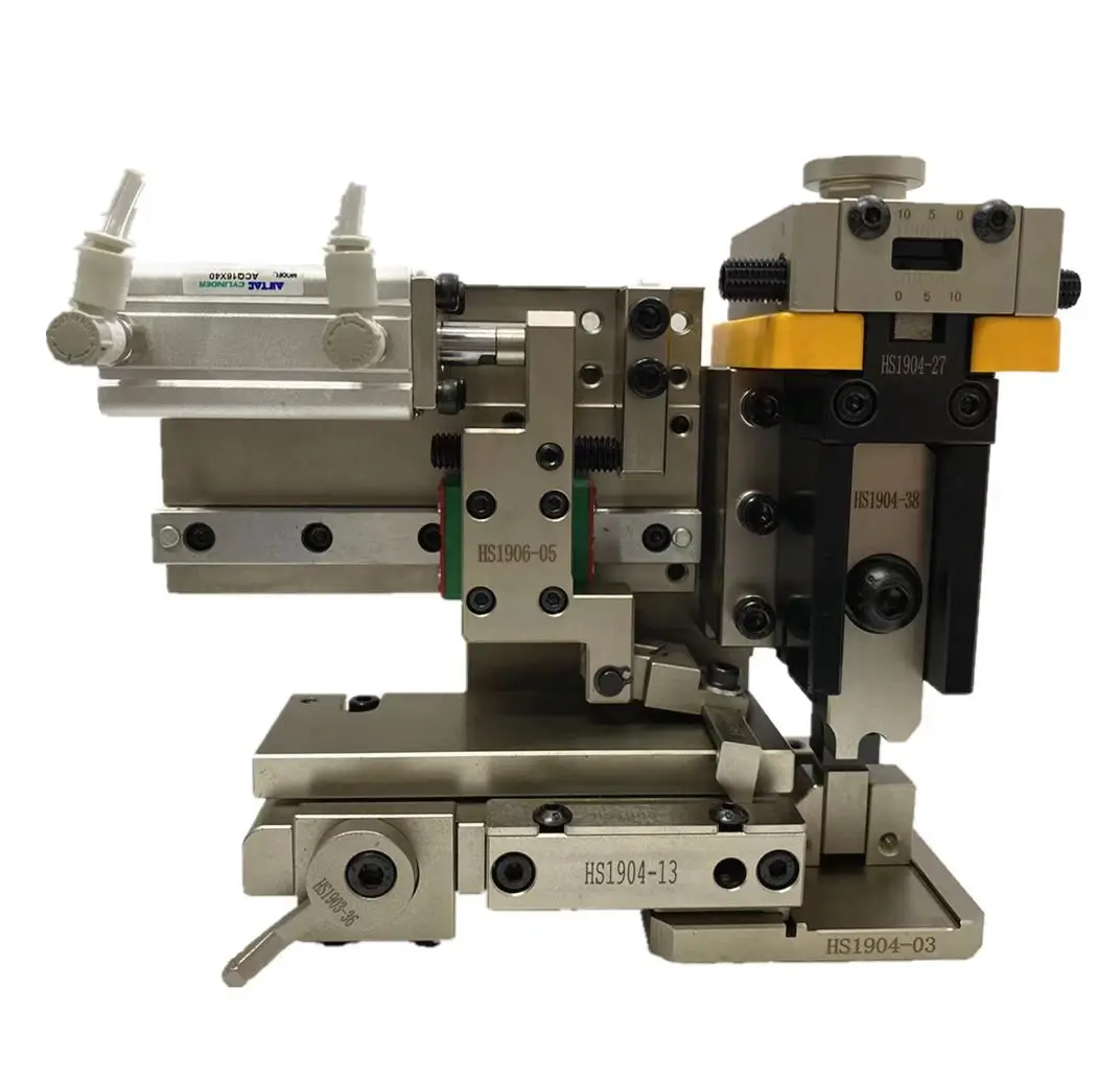 Side feeding crimp applicator air-operated terminal crimping applicator Pneumatic die applicator for wire harness