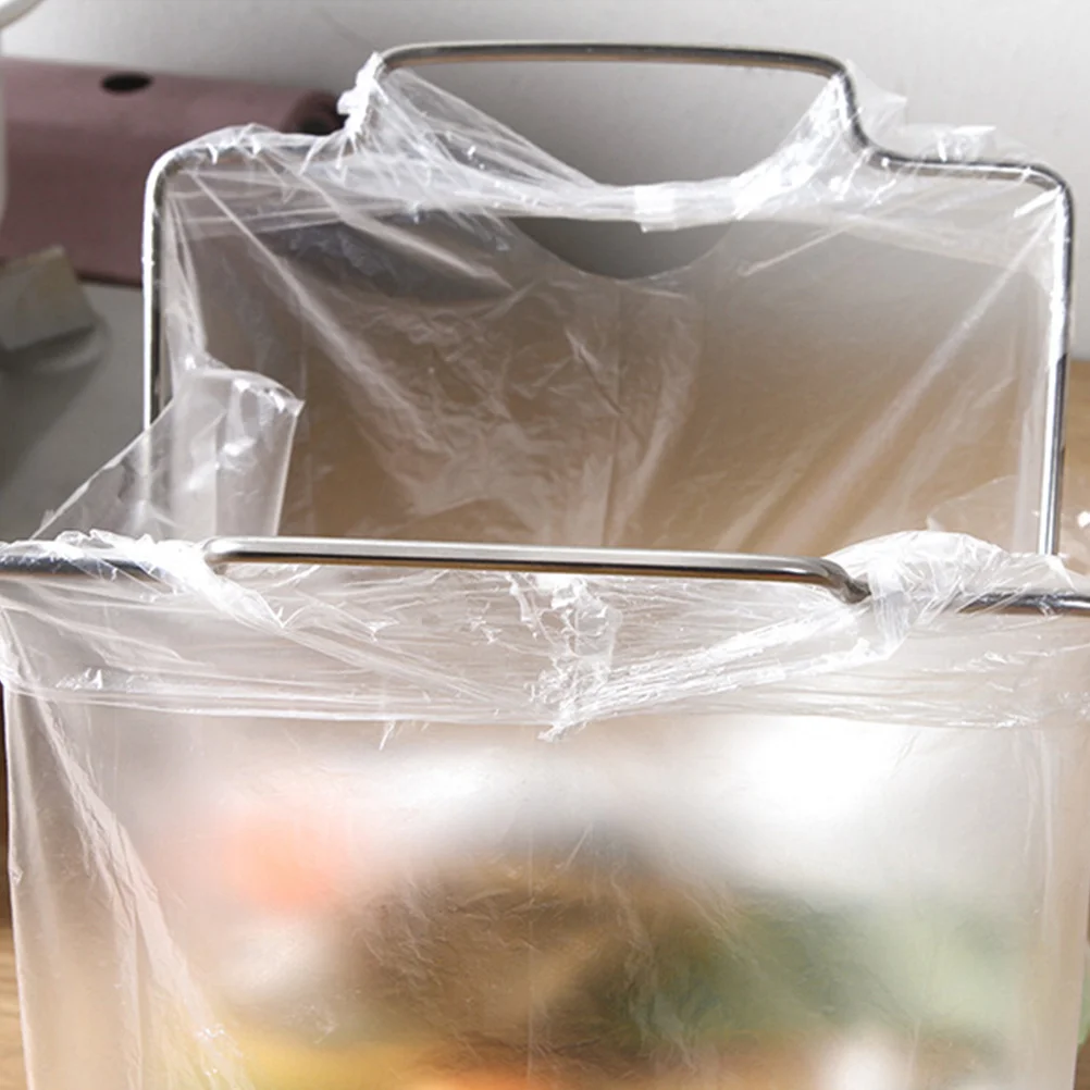 

Kitchen Stainless Steel Garbage Bag Shelf Silver Folding Trash Bag Holder Organizer Rustproof Towel Rack