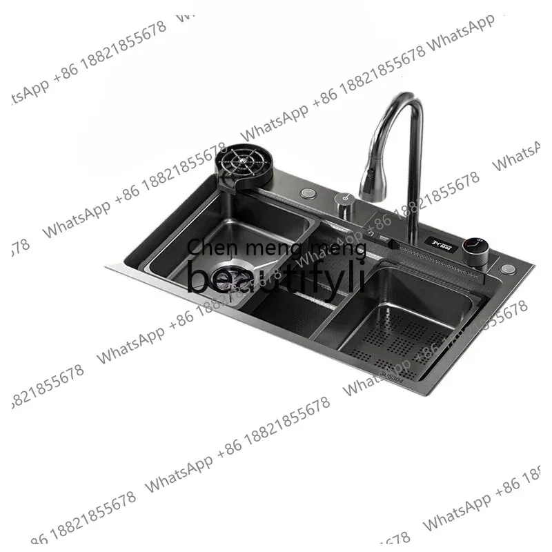

Single slot 304 stainless steel sink 5.0 thickness honeycomb embossed vegetable basin N95 LHY26