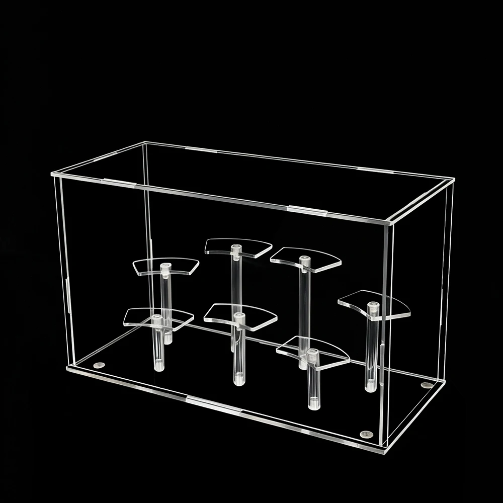 Clear Display Box for Figure Doll Acrylic Blind Box Toy Display Stand Action Fingures Organizer Removable Storage Shelves