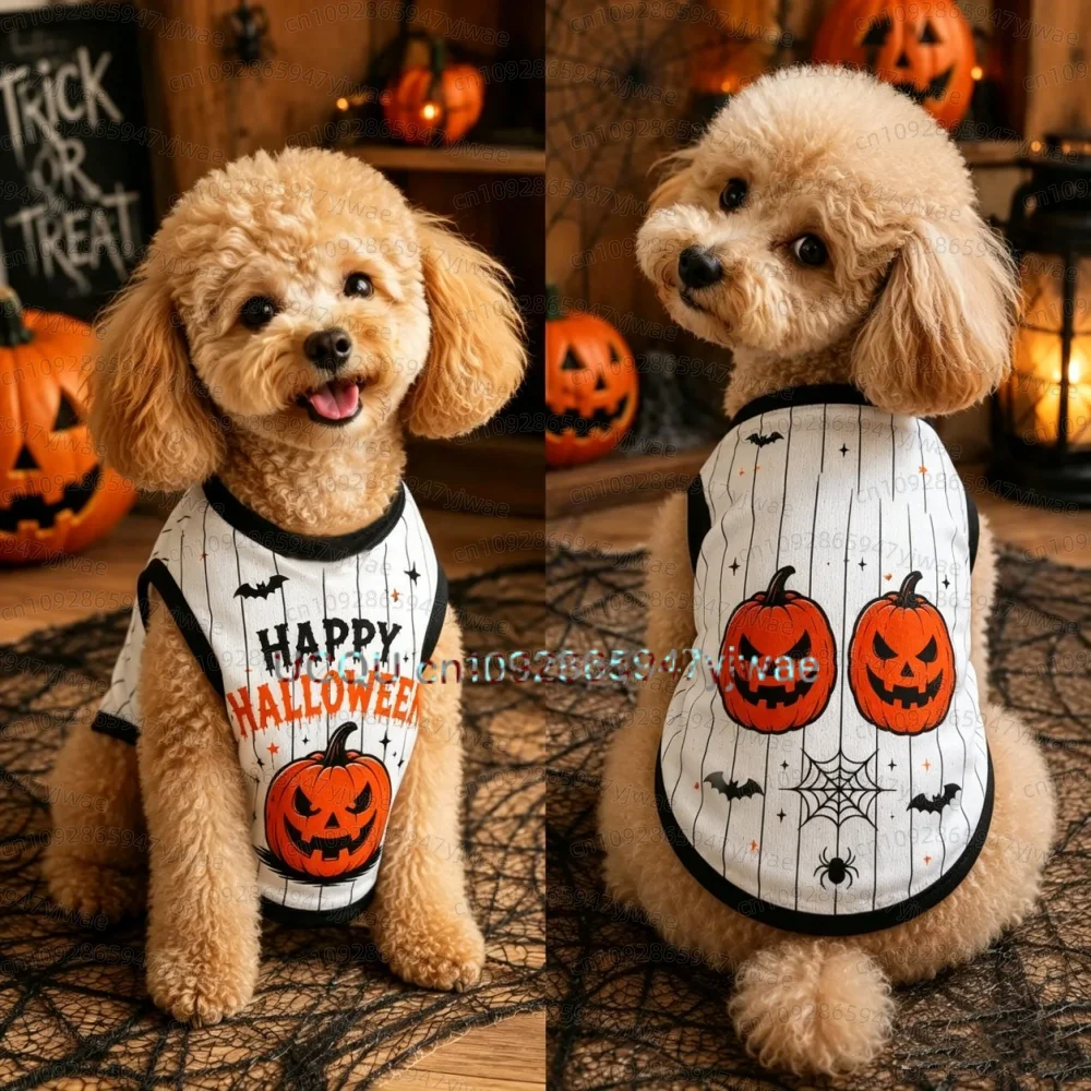 26 Personalisierte Hundetröge, Haustier-Halloween-Kürbislampen-Hundeweste, Welpen-Hundetröge, Halloween-Hunde- und Katzenweste