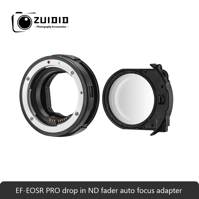 EF-EOSR pro Mount Adapter with Drop-In ND Fader Autofocus Lens For Canon EF/EF-S Lenses EOS R Series including R5 R6 R3