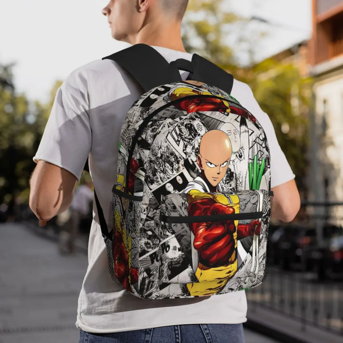 أنيمي واحد لكمة رجل الطالب على ظهره حقيبة مدرسية المشي لمسافات طويلة السفر Daypack للبنين بنات موضة حقيبة الكتب حقائب الكتف
