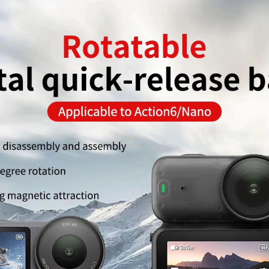 

All-Metal Magnetic Camera Mounting Base 360° Rotation Bidirectional Magnetic Attachment with 1/4 Inch Screw Hole And Two-claw