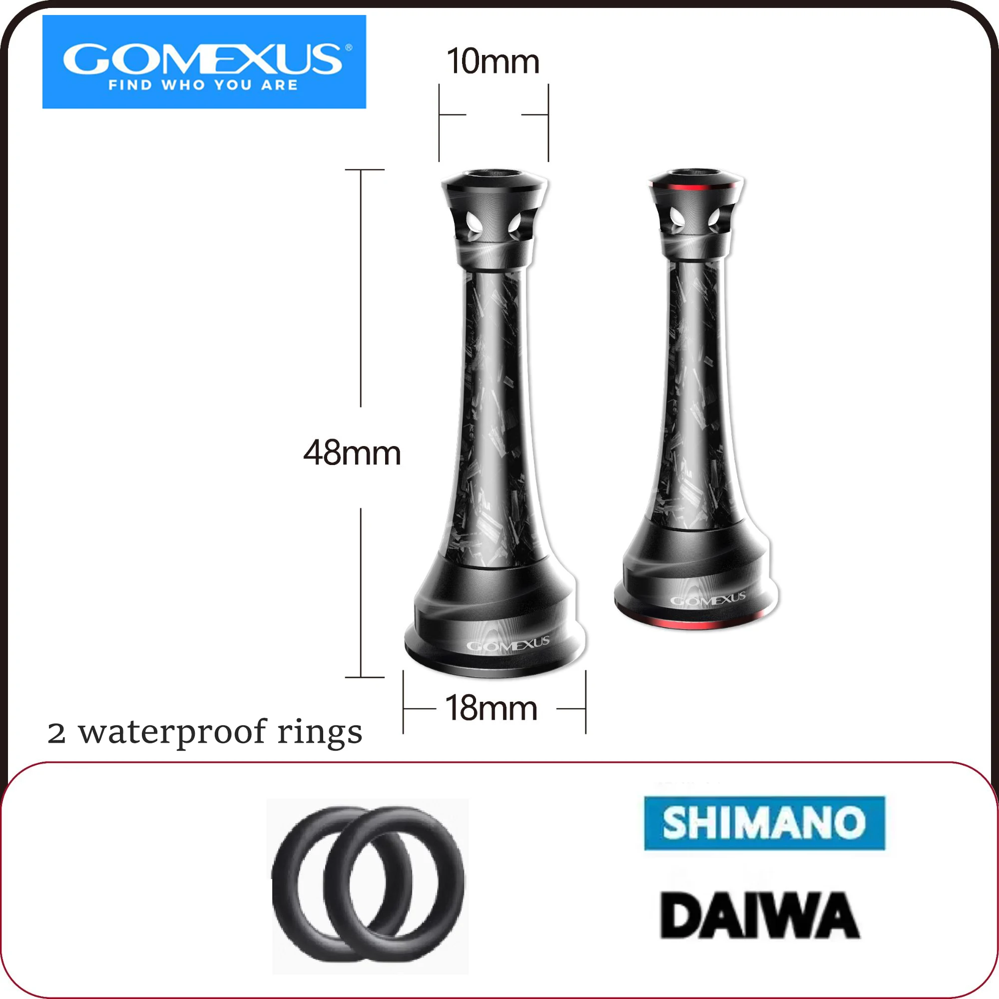 Soporte de carrete de carbono Gomexus para Shimano Vanquish Ultegra Stella Stradic Twin Power 2K-5K Daiwa Ryobi, protección de carrete de pesca giratorio
