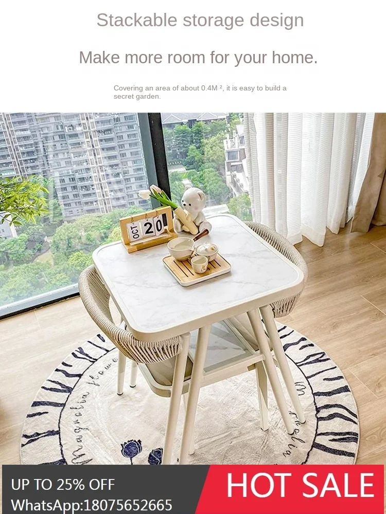MJY balcony living room coffee table household simple light luxury minimalist tea table