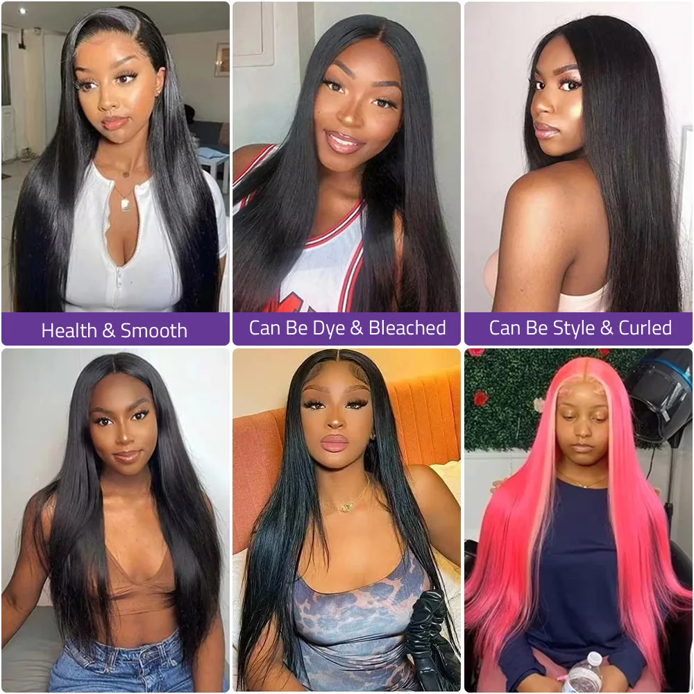 13x6 العظام مستقيم 30 40 بوصة Hd الدانتيل الشفاف الباروكة الأمامية البرازيلي 200% الكثافة الدانتيل الجبهة خصلات الشعر المستعار الإنسان للنساء السود