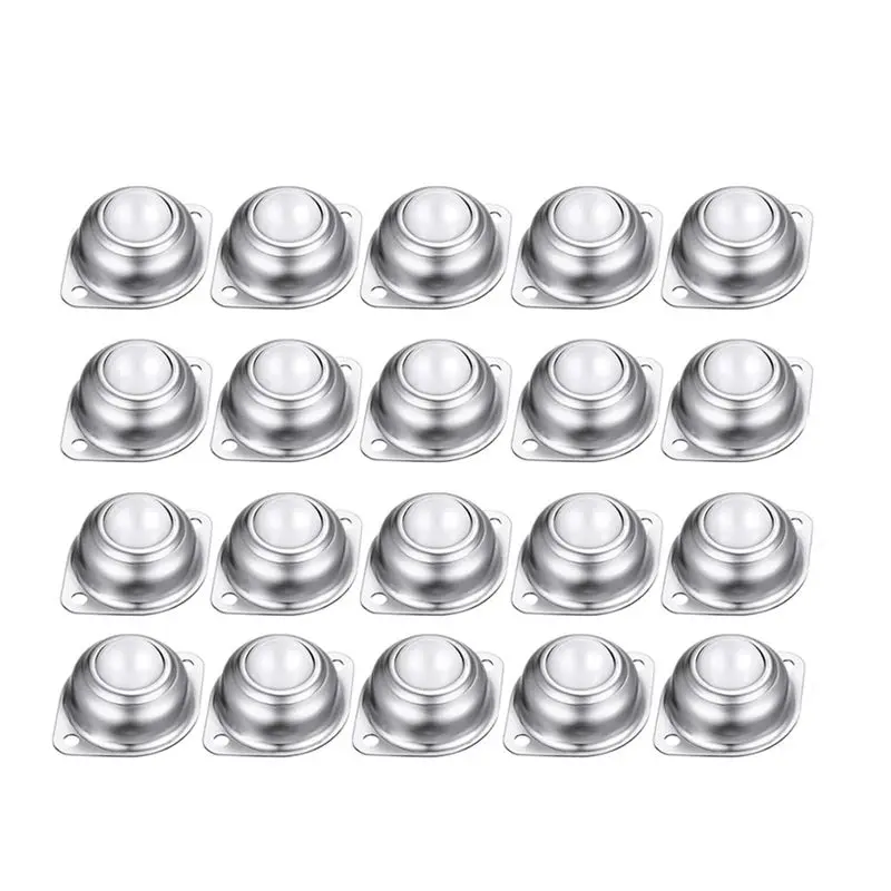 [NEWA64Z!】 20 Pcs 1 Inch Roller Ball Transfer Bearing Nylon Round Ball Transfer Unit Universal Ball Casters For Conveyor Roller