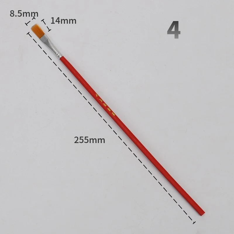 5 개/몫 막대 레드 오일 페인트 브러시 나일론 브러쉬 그림 수채화 브러쉬 아티스트 아트 용품