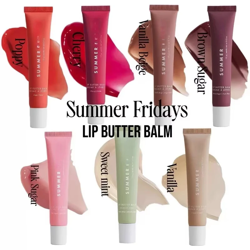 Oryginalne wiązanie 15g Summ Fridays Polypeptide Butter Lip Balm Liquid Lip Hydrating Moisturizing Lip Gloss