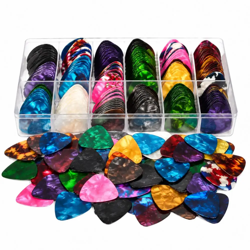 65pcs Assorted Pearl Celluloid Guitar Picks Random Color Plectrum Player Replacement Supplies YMY