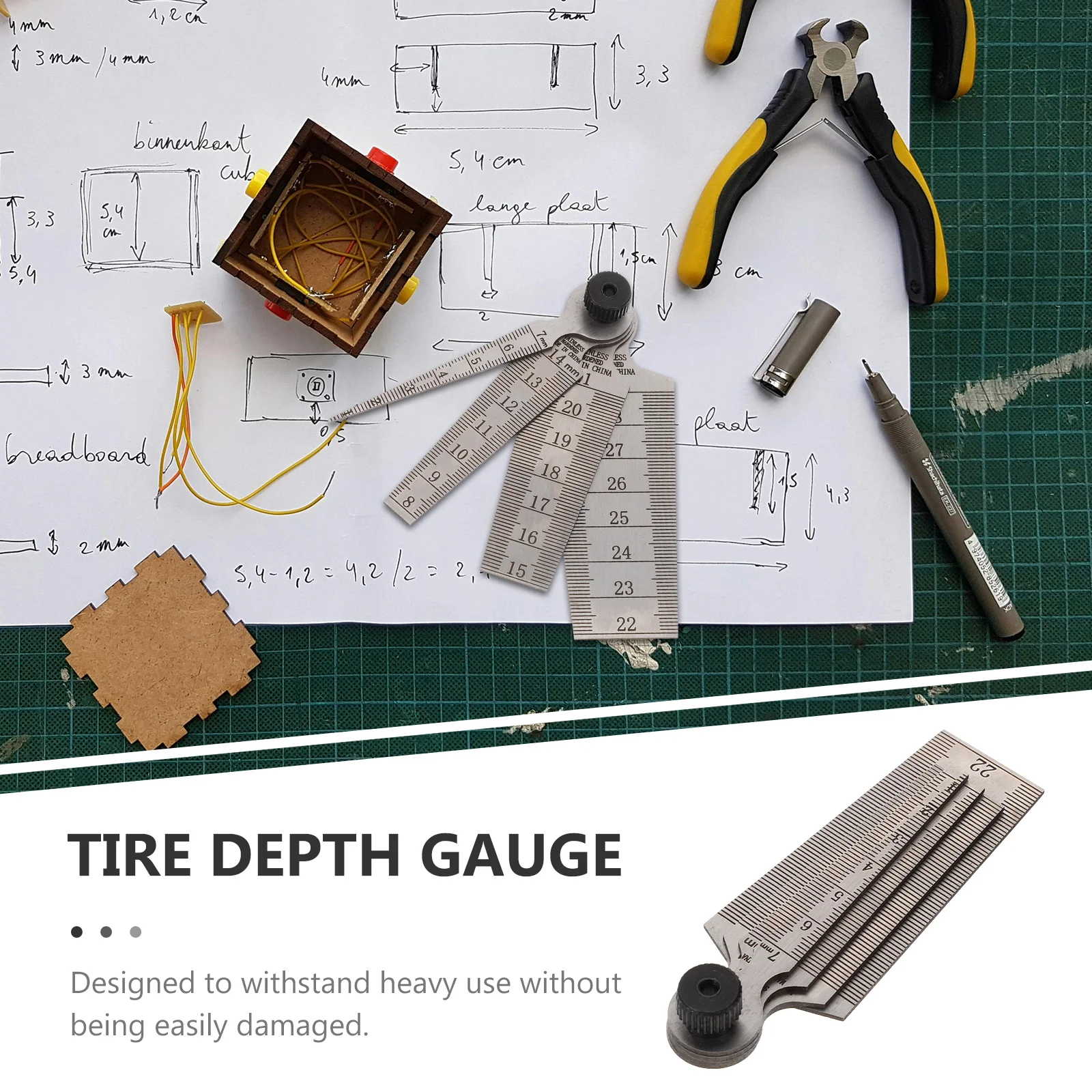 

4pcs Feeler Gauge Set Stainless Steel Gap Width Measuring Tool For Thickness Valve Clearance Piston Ring Bearing Seam Detection