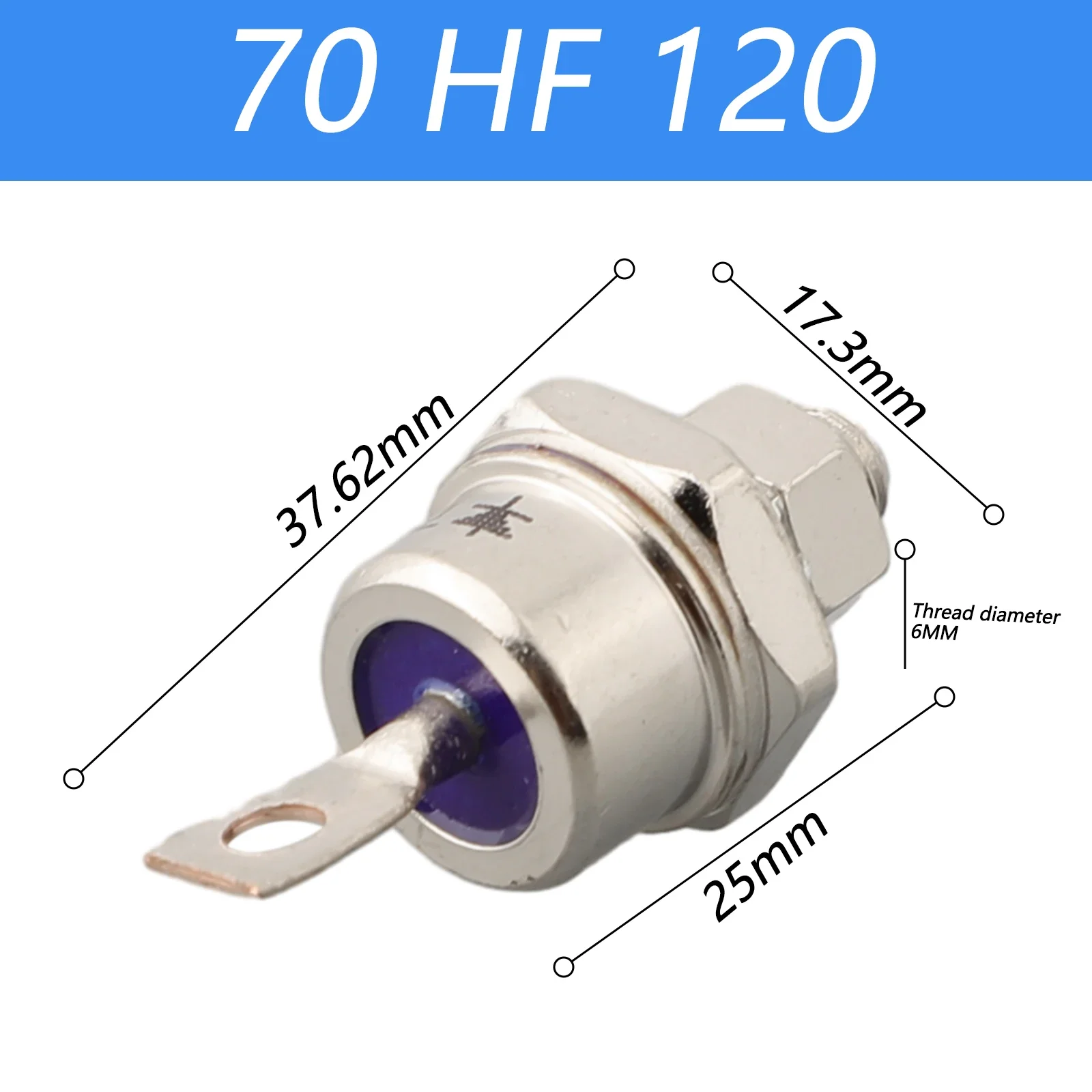 85A/70A/50A/40A/25A 1200V Positieve Kathode/Negatieve Anode Stud Mount Diode Gelijkrichter voor Batterij Opladen Lasmachines