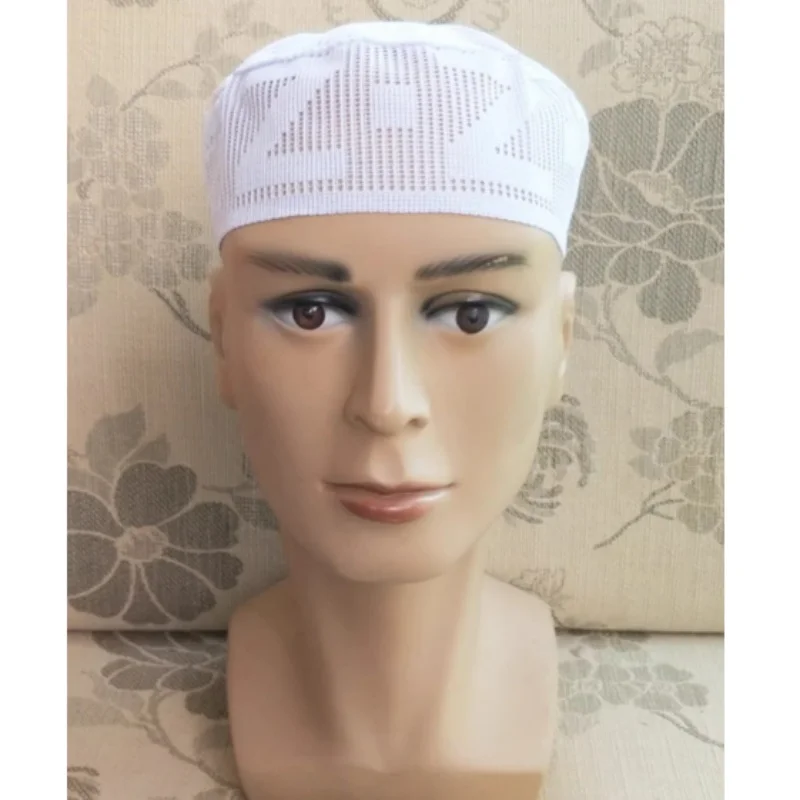 

Summer Thin Breathable Hats Muslim Caps For Men Clothing Prayer Hat Flat Knitted Mesh Kufi Kippah Islamic Saudi Arabia Jewish