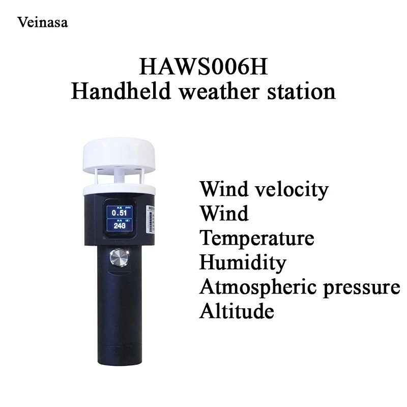 Haws006h 6 In 1 Wireless Handheld Portable Weather Station Altitude Wind Speed Direction Detector