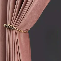 Luxury Pink Velvet Curtains for The Living Room Ready-Made Thick Blackout Curtain for Wedding Party Cortina Rideaux High Shading