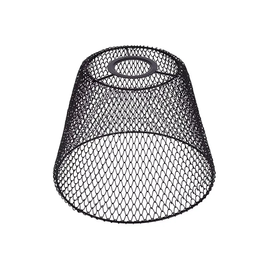 Metal Light Shade, Retro Grid Design Industrial Pendant Ceiling Lighting Lamp Shade, Suitable for Farmhouse, Restaurant, Cafe, B