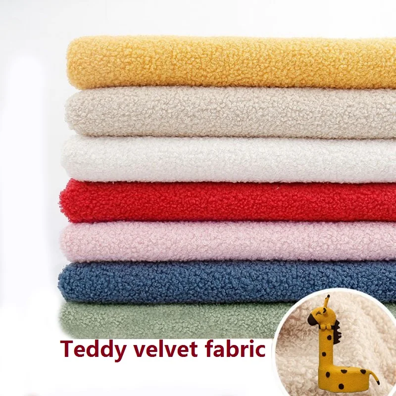 Thicken Teddy Cashmere Fabric Sheep Circle Velvet Elastic Soft Lamb Fleece Thermal Clothing Overcoat Sofa Toy Diy Sewing Fabric