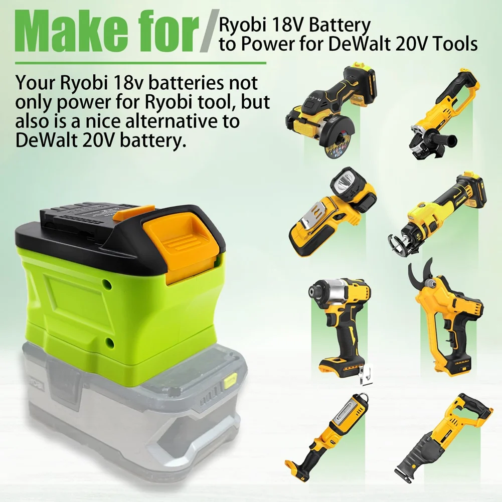 RYB20DW Battery Adapter For Ryobi 18V Battery Convert To For 20V Battery , Power For 20V Cordless Tools Durable-AT