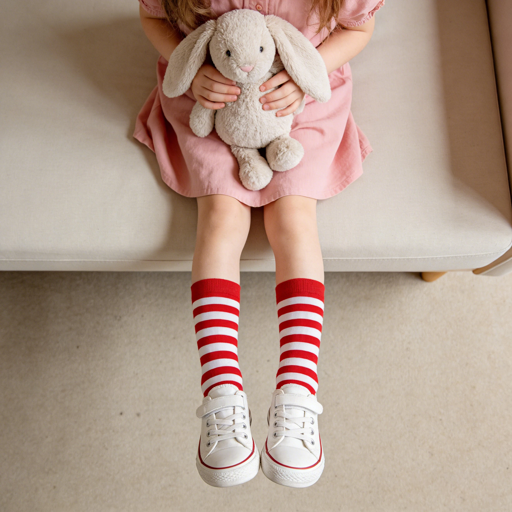 kid 2026 Carnival Striped Socks Knee High Knitted Lovers Socks for boys girls Mid-tube Socks Red JK Socks Newyear gift 5 6 7 8ye
