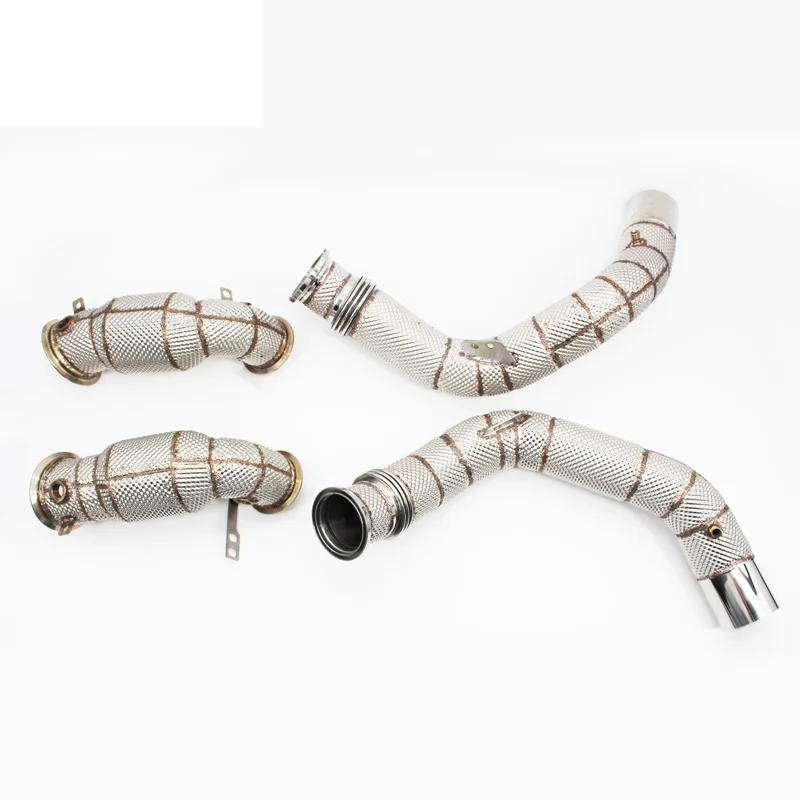 Head Section High flow Pipes Exhaust Pipes branch downpipe Exhaust Pipe with catalyst  For BMW M8 4.4TT V8 2019-2023 