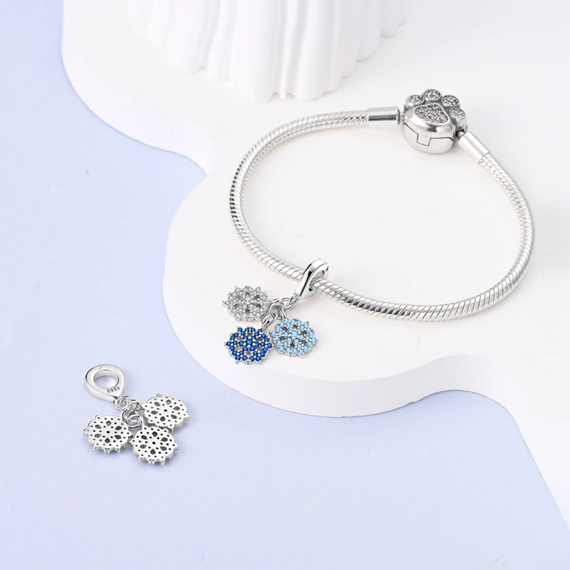 New 925 Sterling Silver Creative Niche Twelve Zodiac Signs Rainbow Vacation Style Beaded Original DIY Jewelry Making Gift Women