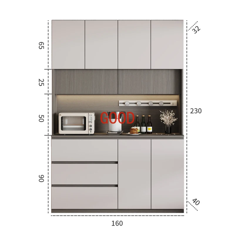 رف كتب جداري من الخيزران الهندي الأبيض ، ألواح جانبية بسيطة ، خزائن غرفة المعيشة ، طاولة بجانب السرير ، أثاث دولآب ، OK50CJ