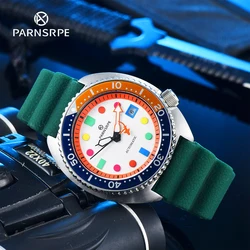 PARNSRPE Diver Men's Automatic Mechanical Watch Watch Aseptic Dial Sapphire Glass Date Indicator Japan NH35 Movement