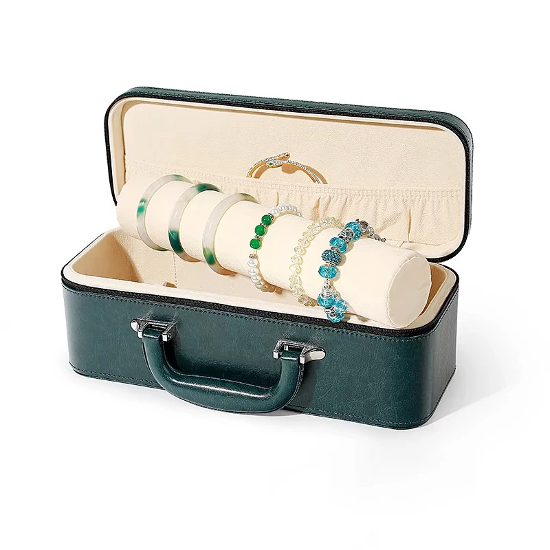 New 2026 Bracelet Box Leather Jewelry Organizers Convenient Use Bracelet Storage Case Jewelry Display 2
