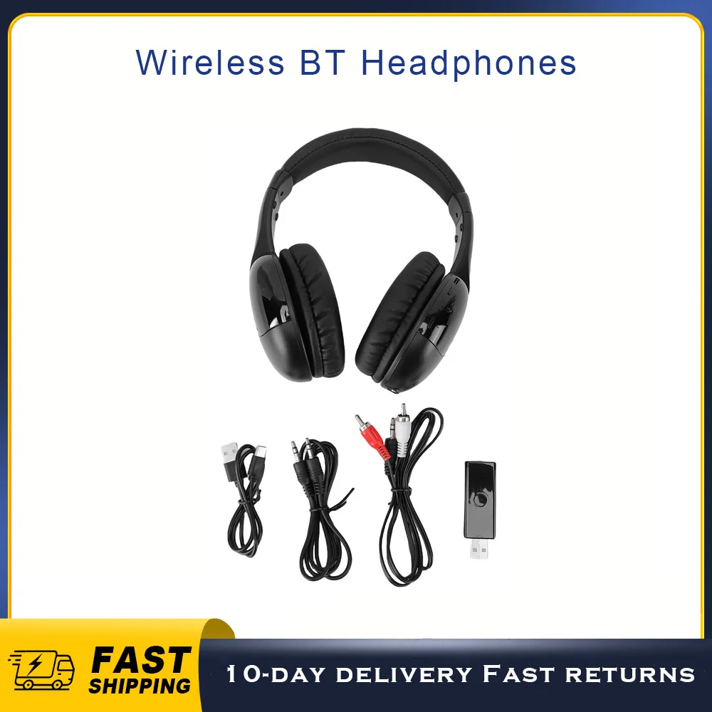 

Беспроводные наушники-гарнитура с Bluetooth, USB-передатчиком и встроенным микрофоном для телефона, компьютера, телевизора и электронных музыкальных инструментов