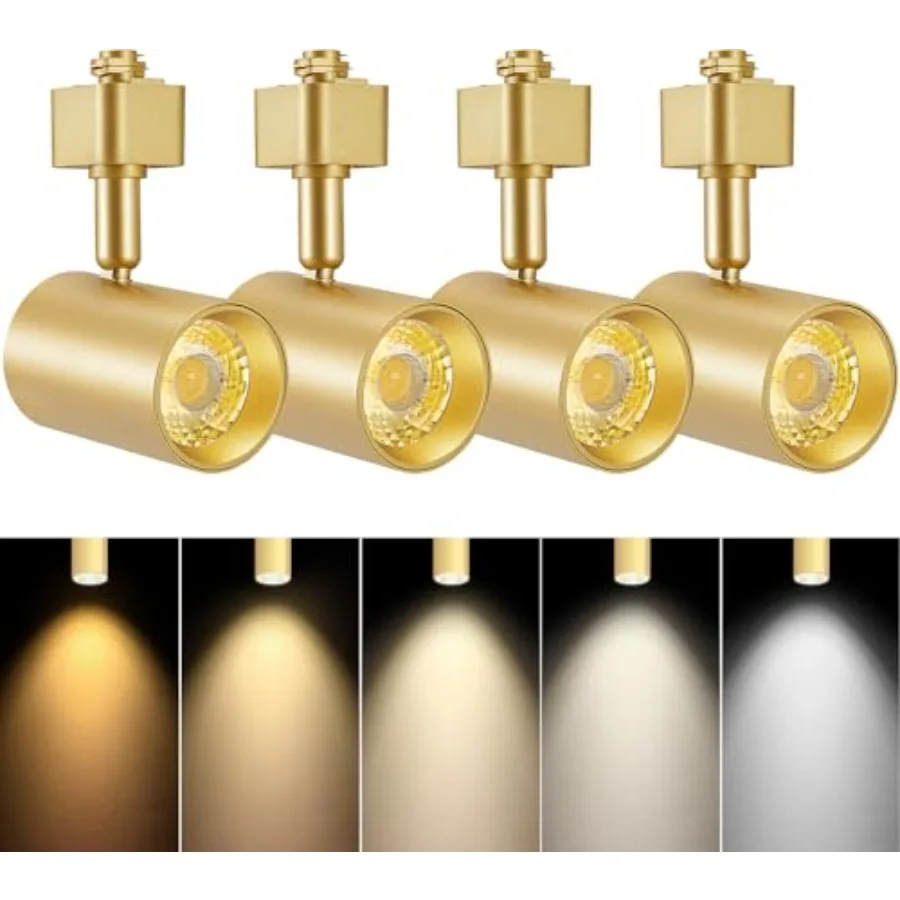 

5-Color Gold LED Track Lighting Heads H Type Track Light Heads Dimmable 2000K 3000K 4000K 5000K 6000K Adjustable Flicker Free C