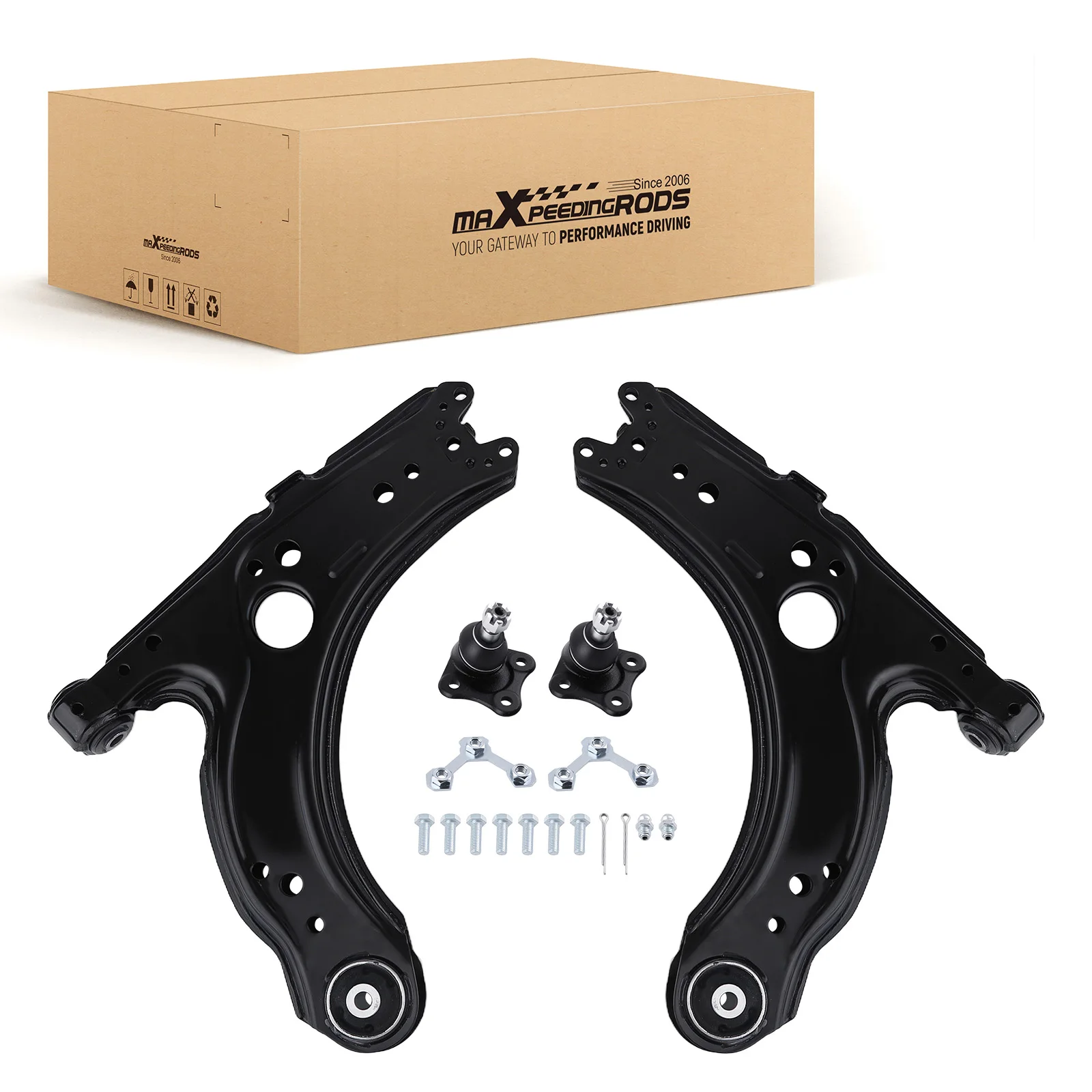 MaXpeedingrods 2pcs Front Lower OE Control Arm For VW GOLF JETTA BEETLE Bora For Audi A3 8L1 For Seat Leon Direct Replacement