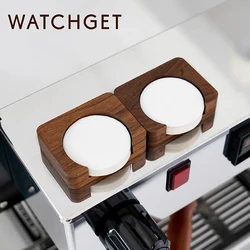 watchget Espresso Paper Filter Holder Wood Coffee Filter Storage Container Coffee Filter Dispenser 51/53/55/58/63mm Filter Paper
