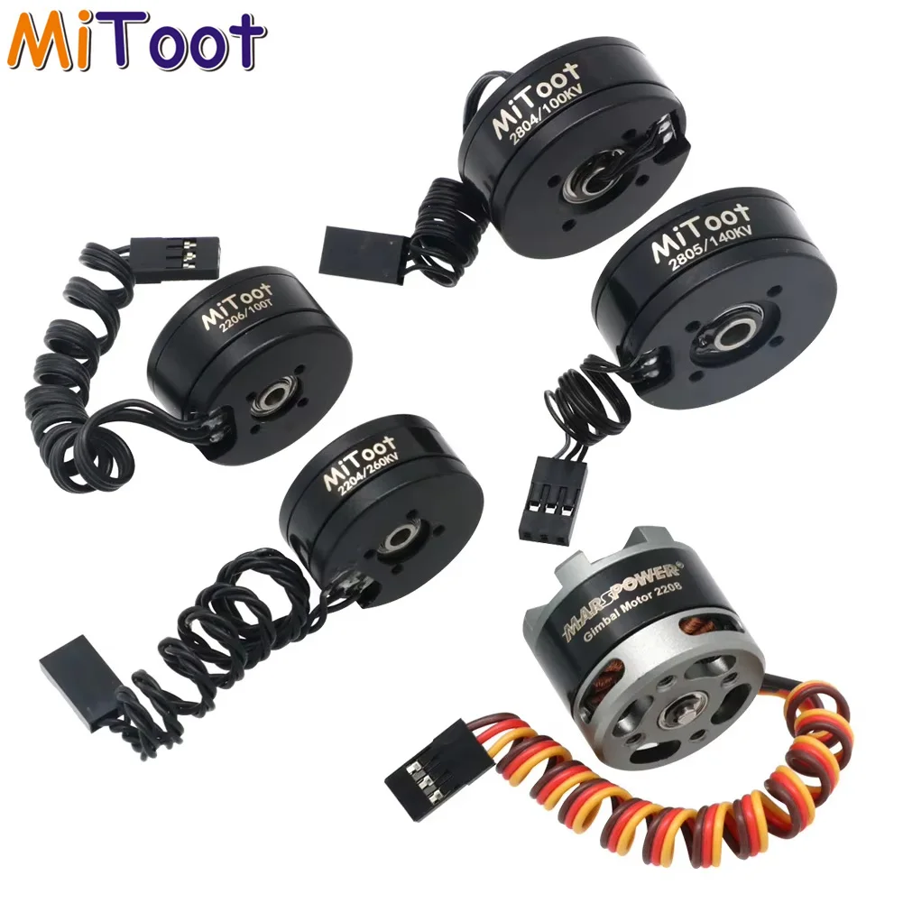 2Pcs Mitoot 2204 260KV 2804 100KV 2805 140KV Brushless Gimbal Motor FPV CNC Digital Camera Stabilizer Mount Motor