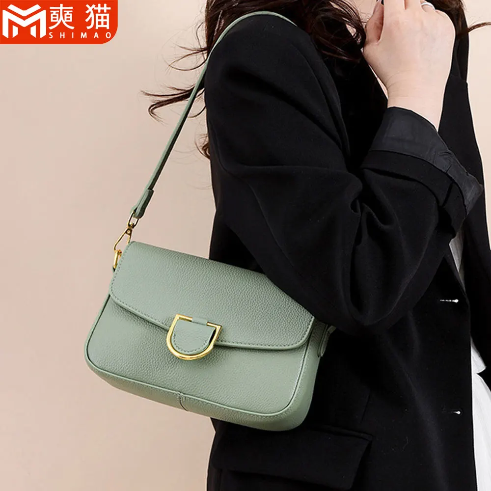 

Genuine Cow Leather Women Shoulder Bag For Women's Armpit Bags Fashion Ladies Female Commuting Handbags Luxury Crossbody Bag