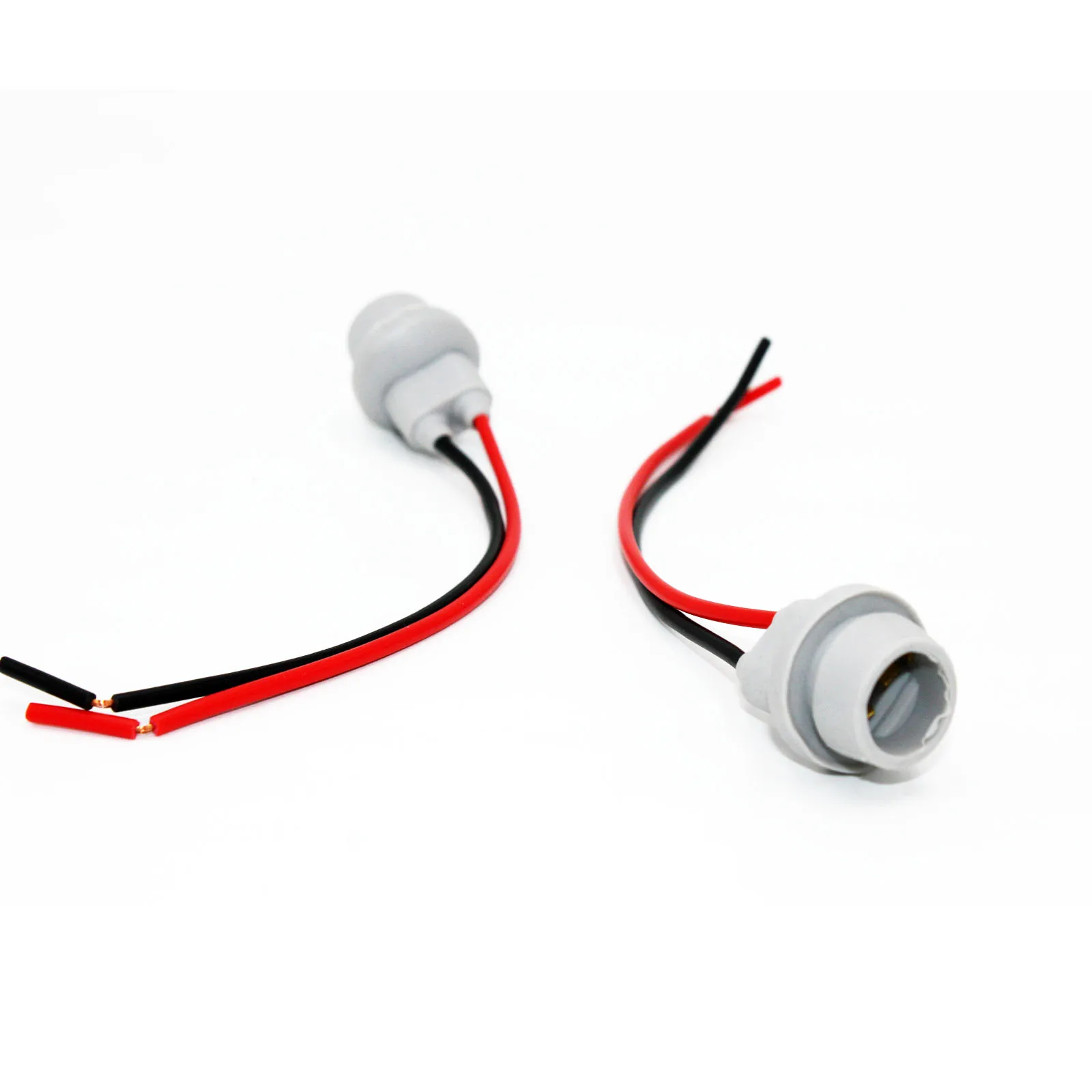 4 pçs de borracha t10 base conectar cablagem wy5w w5w lâmpadas soquete adaptador carro caminhão marcador lateral/luzes estacionamento suporte da lâmpada cinza