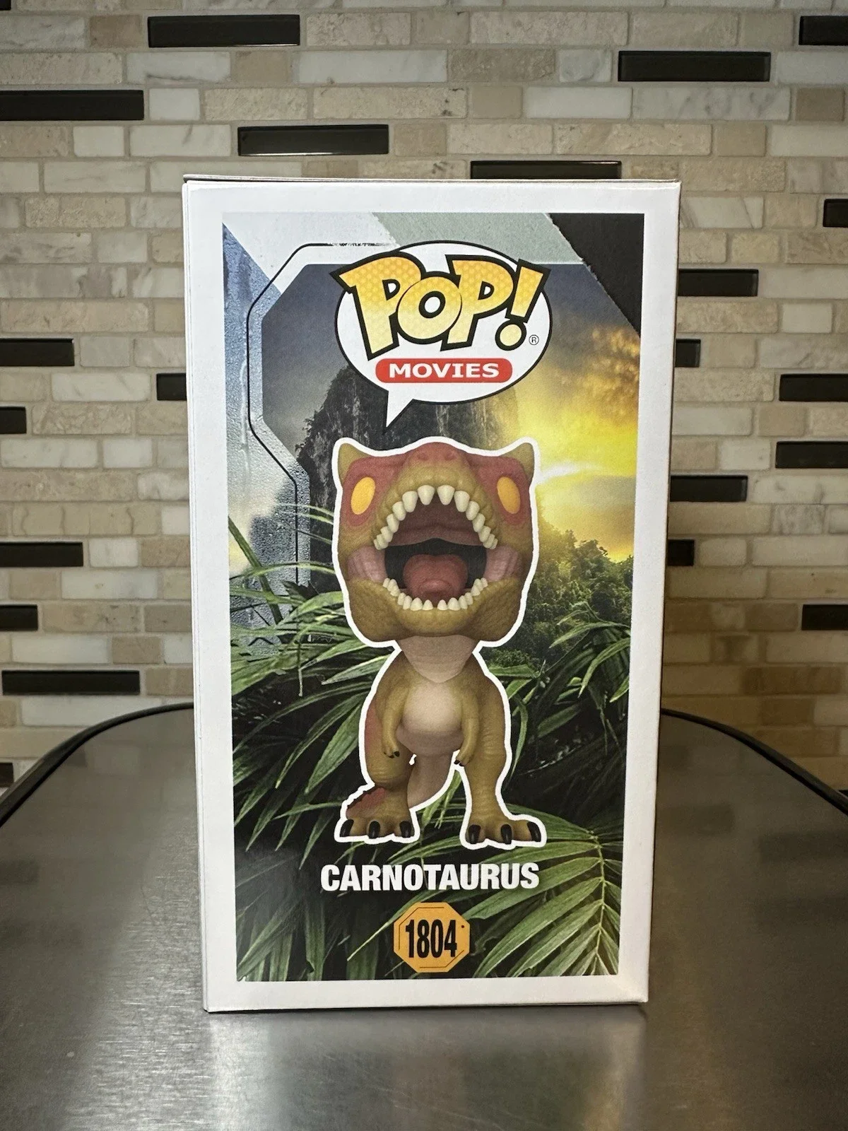 Funko Pop Jurassic World: إعادة الميلاد Carnotaurus 1804 أرقام 3.9 بوصة ديناصور الفينيل الشكل تحصيل طبعة محدودة لعبة هدية