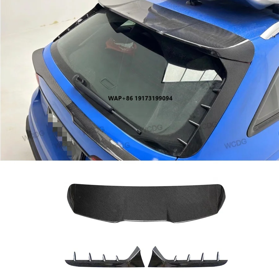 

High Quality Dry Carbon Fiber Rear Spoiler Top Wing Roof Spoiler Side Splitter for Audi-A4 B9.5 B10 Avant Wago Car Accessories