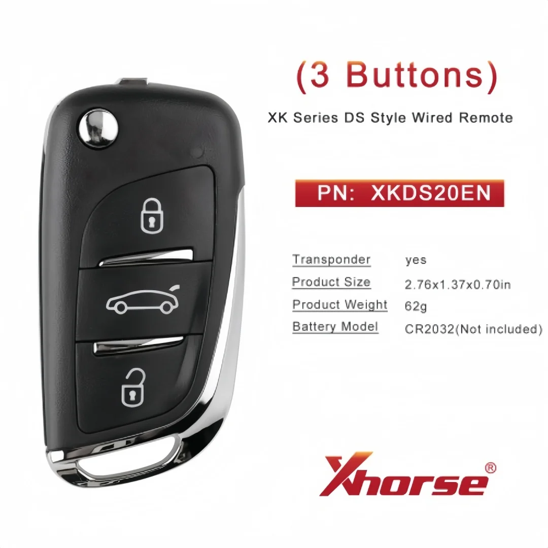 Питер-ключ Xhorse VVDI 2-го поколения серии XK XKDS20EN Проводной дистанционный ключ