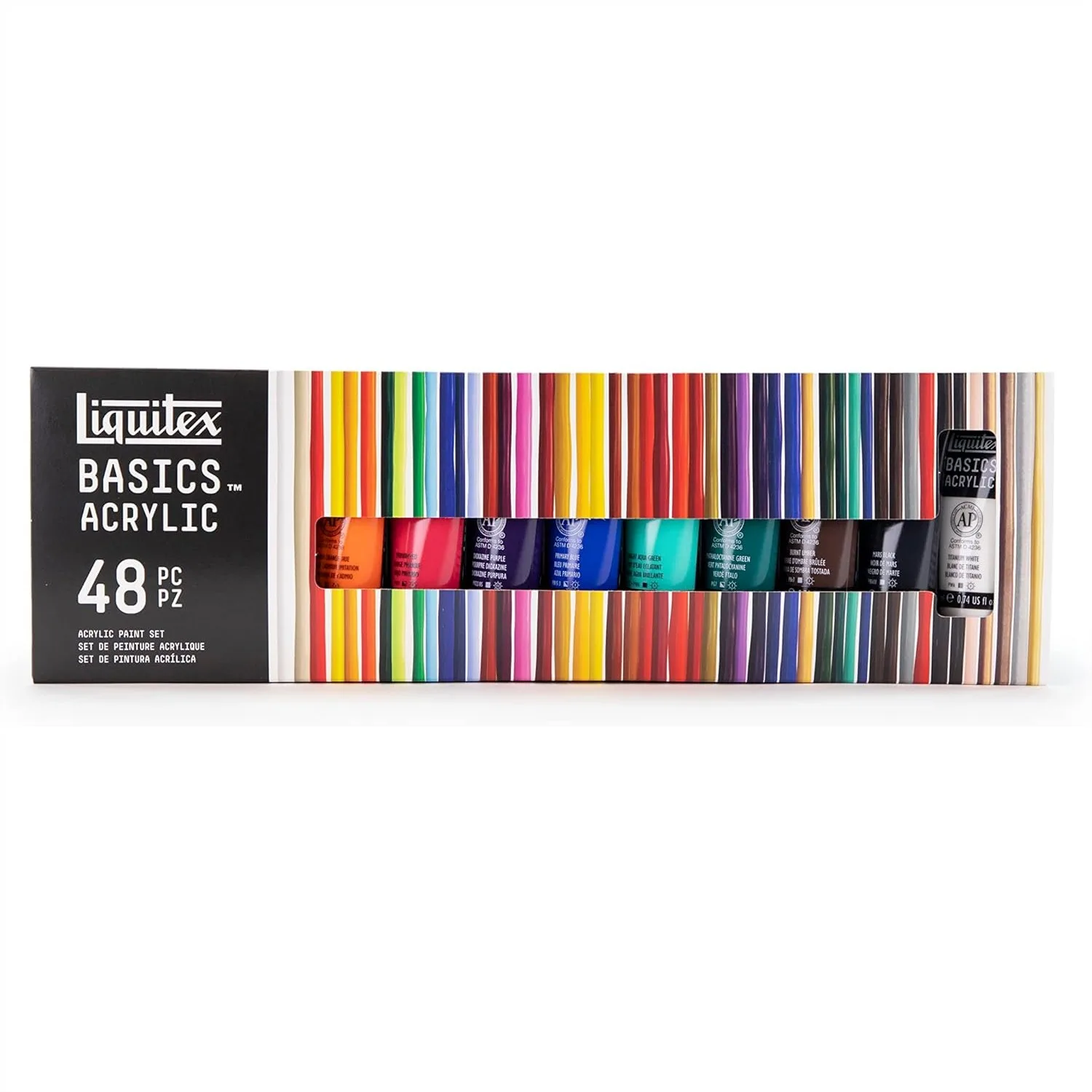 

Liquitex BASICS Acrylic Paint Set, 48 x 22ml Tubes for Canvas, Paper, Wood, Ceramics