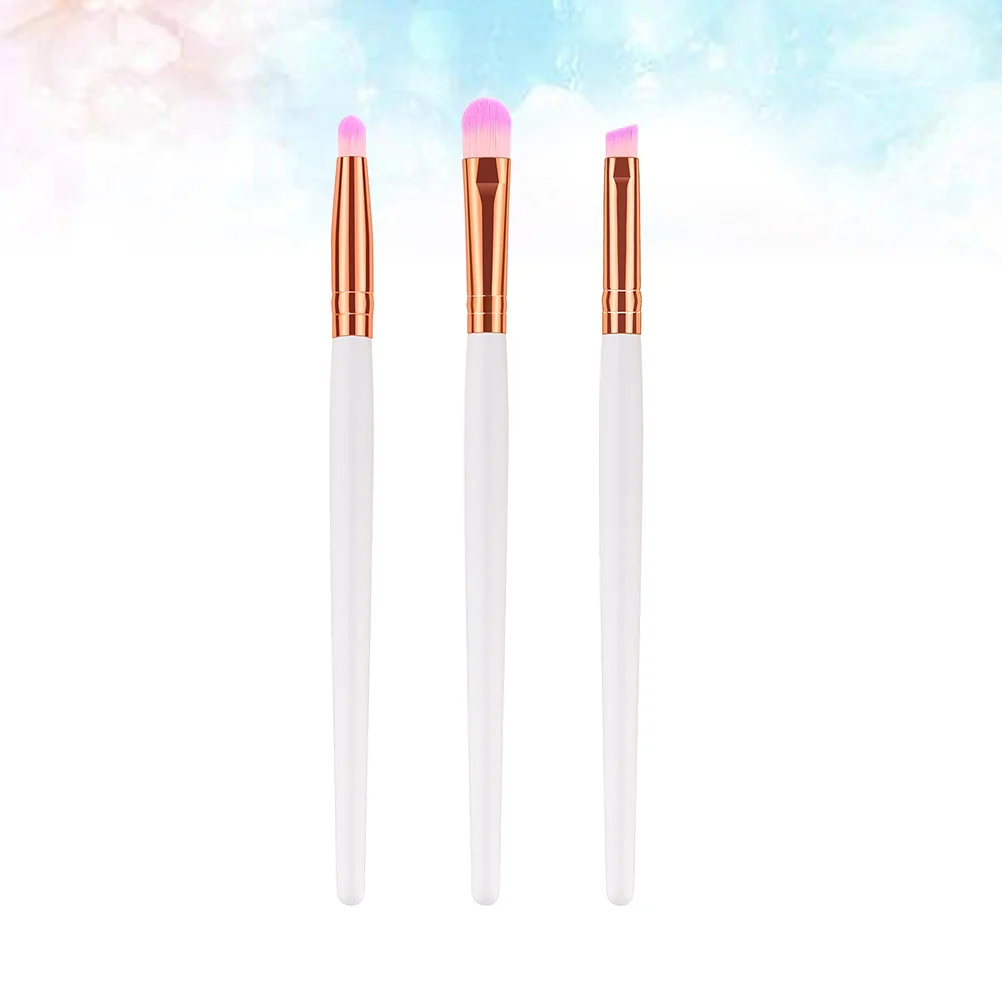 3Pcs Brush Set High Quality Wood Handle Ultra Soft Bristles Natural Finish Makeup Tools for Everyday Wear Professional