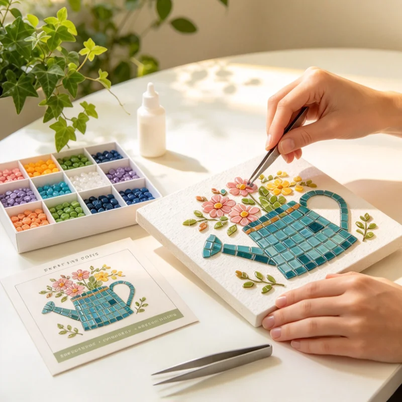 DIY Handicraft Toys Mosaic Hummingbird Sunflower Handicraft Art Set Animal Insect Plant DIY Series Decorations Christmas Gifts