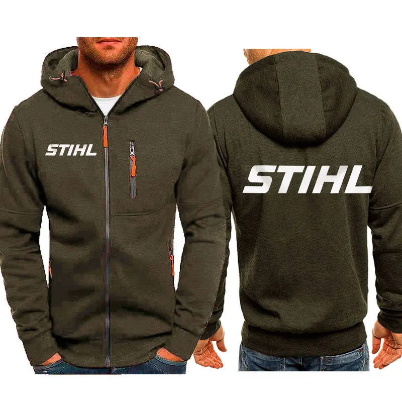 الرجال أداة كهربائية هوديس طويلة الأكمام البلوز سستة تصميم مقنعين البلوز للرجال الملابس الرياضية سترة عادية #4