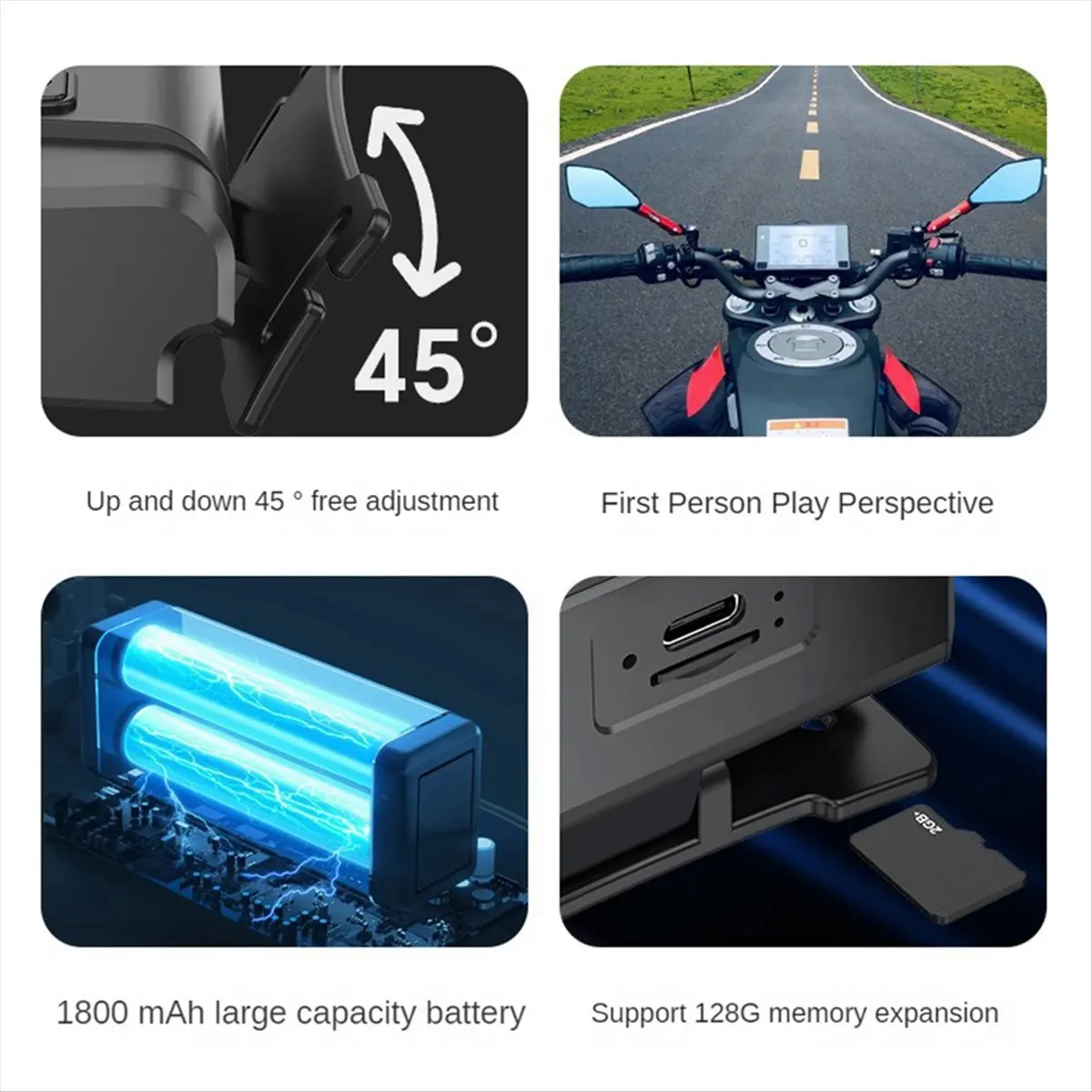 A14M 1080P Action Cam Headlight Sports Camera Sensing LED Headlamp Mini Camcorder Recorder Camera for Camping Cycling