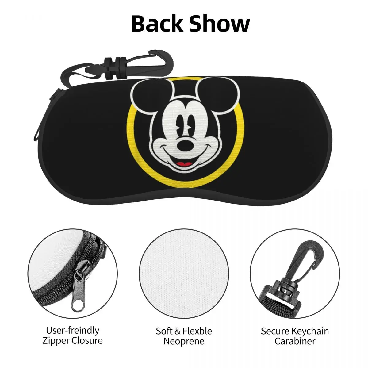 Forever Mickey Mouse Glasses Case Printing Cartoon Eyewear Box Small Sunglasses Box
