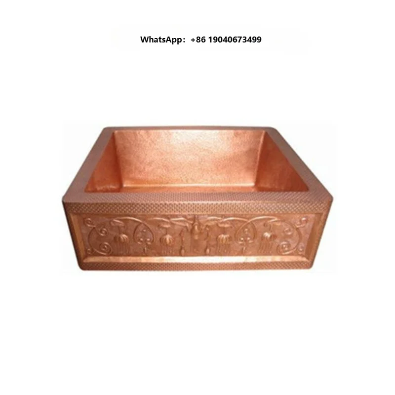 Copper Hammered Kitchen Sinks According to Customers' Design lzx