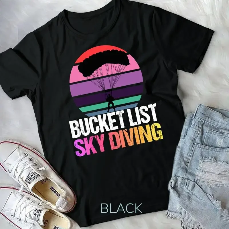 Funny Skydiver Skydiving Bucket List Vintage T Shirt